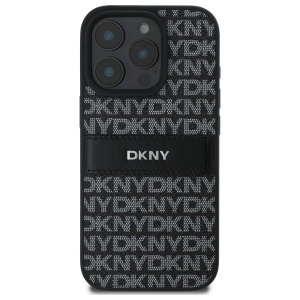 Husa iPhone 16 Pro Max - DKNY Leather Hardcase Texture Pattern Tonal Stripe (DKHCP16XPRTHSLK) - Black - Img 7