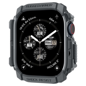 Husa pentru Apple Watch 10 46mm - Spigen Rugged Armor - Dark Grey - Img 3