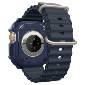 Husa pentru Apple Watch Ultra / Ultra 2 - Spigen Rugged Armor - Navy Blue - Img 3