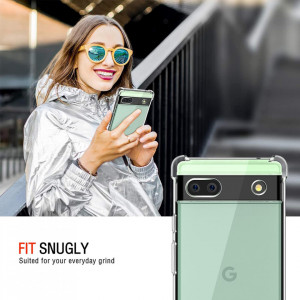 Husa pentru Google Pixel 6a - Techsuit Shockproof Clear Silicone - Clear - Img 6