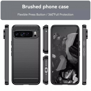 Husa pentru Google Pixel 9 Pro XL - Techsuit Carbon Silicone - Blue - Img 4
