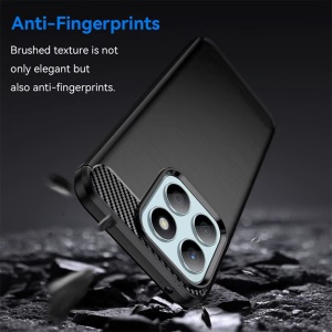 Husa pentru Honor X8c - Techsuit Carbon Silicone - Black - Img 2