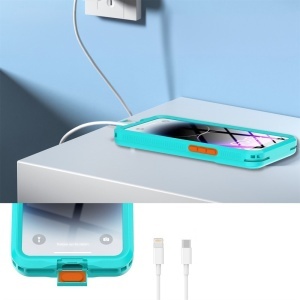 Husa pentru iPhone 12 Pro Max/13 Pro Max/14 Pro Max/ 15 Pro Max/16 Pro Max/15+/16+ - ShellBox AirBox Waterproof IP68 Case (6.7 inch) - Blue - Img 5