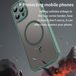 Husa pentru iPhone 13 Pro - Techsuit HaloFrost II MagSafe - Green - Img 4