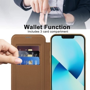 Husa pentru iPhone 13 - Techsuit SmartMag Book Case - Brown - Img 5