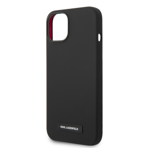 Husa pentru iPhone 14 Plus - Karl Lagerfeld Silicone MagSafe (KLHMP14MSLMP1K) - Black Plaque - Img 5