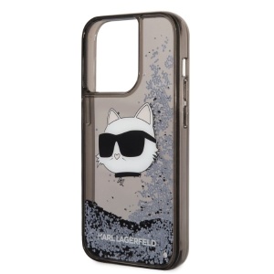 Husa pentru iPhone 14 Pro - Karl Lagerfeld Hardcase Glitter (KLHCP14LLNCHCK) - Choupette Head - Img 2