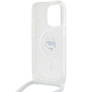 Husa pentru iPhone 14 Pro - Karl Lagerfeld IML MagSafe (KLHMP14LHCCHNT) - Transparent Choupette Head&Cord - Img 5