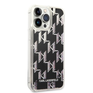 Husa pentru iPhone 14 Pro Max - Karl Lagerfeld Hardcase Liquid Glitter (KLHCP14XLMNMK) - Monogram - Img 7