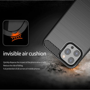 Husa pentru iPhone 14 Pro Max - Techsuit Carbon Silicone - Black - Img 4
