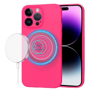 Husa pentru iPhone 14 Pro Max - Techsuit SoftFlex MagSafe - Hot Pink