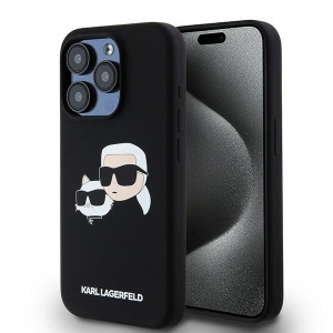 Husa pentru iPhone 15 Pro Max - Karl Lagerfeld Silicone MagSafe (KLHMP15XSKCHPPLK) - Karl&Choupette