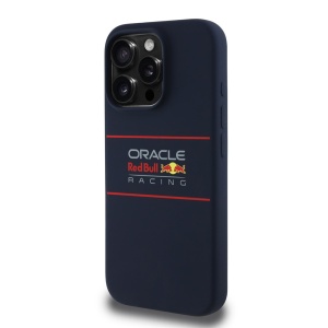Husa pentru iPhone 15 Pro Max - Red Bull Racing Silicone Horizontal Centered Logo MagSafe (RBHMP15X24SIHSRV) - Navy - Img 3