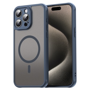 Husa pentru iPhone 15 Pro - Techsuit HaloFrost II MagSafe - Navy Blue - Img 1