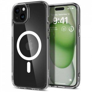 Husa pentru iPhone 15 - Spigen Ultra Hybrid MagSafe - White - Img 1