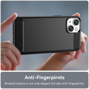 Husa pentru iPhone 15 - Techsuit Carbon Silicone - Black - Img 3