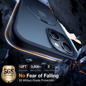 Husa pentru iPhone 15 - Torras Ostand Series - Black - Img 5