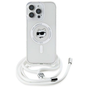 Husa pentru iPhone 16 - Karl Lagerfeld IML Crossbody MagSafe (KLHMP16SHCCHNT) - Transparent Choupette`s Head - Img 6