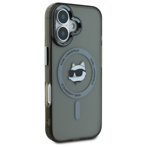 Husa pentru iPhone 16 Plus - Karl Lagerfeld IML MagSafe (KLHMP16MHLSCHK) - Metal Choupette`s Head - Img 6