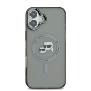 Husa pentru iPhone 16 Plus - Karl Lagerfeld IML MagSafe (KLHMP16MHLSKCK) - Metal Karl&Choupette Head - Img 5