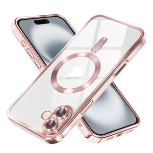 Husa pentru iPhone 16 Plus - Techsuit Luxury Crystal MagSafe - Pink