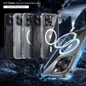 Husa pentru iPhone 16 Pro - ESR Classic Hybrid HaloLock - Clear - Img 2