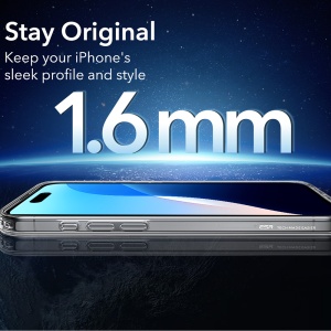 Husa pentru iPhone 16 Pro - ESR Classic Hybrid HaloLock - Frosted Clear - Img 5