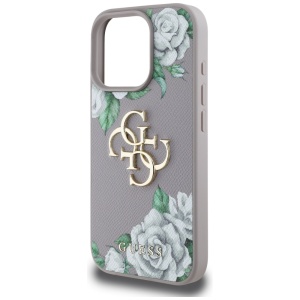Husa pentru iPhone 16 Pro - Guess Hardcase 4G Grained Roses Big Logo (GUHCP16LPGROP4MU) - Purple - Img 11