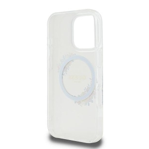 Husa pentru iPhone 16 Pro - Guess IML Flowers Wreath MagSafe (GUHMP16LHFWFCT) - Clear - Img 6
