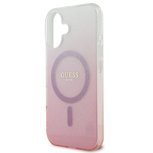 Husa pentru iPhone 16 Pro - Guess IML Glitter Gradient MagSafe (GUHMP16LHGRCELW) - Brown - Img 5