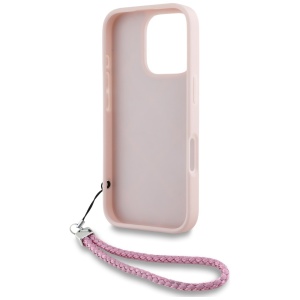 Husa pentru iPhone 16 Pro - Karl Lagerfeld Quilted Initial Logo & Chain Strap (KLHCP16LPSQSKLSMSP) - Pink - Img 5
