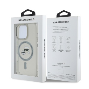 Husa pentru iPhone 16 Pro Max - Karl Lagerfeld IML MagSafe (KLHMP16XHLSKCK) - Metal Karl&Choupette Head - Img 7