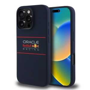 Husa pentru iPhone 16 Pro Max - Red Bull Racing Silicone Horizontal Centered Logo MagSafe (RBHMP16X24SIHSRV) - Navy - Img 1