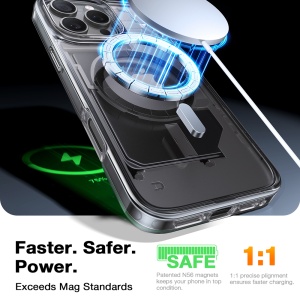 Husa pentru iPhone 16 Pro Max - Torras Diamond MagSafe Series - Clear - Img 3