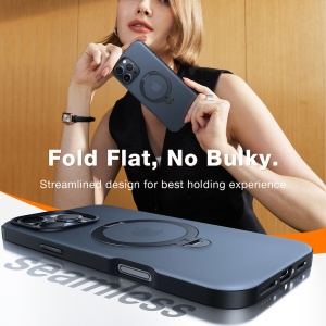 Husa pentru iPhone 16 Pro Max - Torras Ostand Spin MagSafe Series - Clear - Img 7