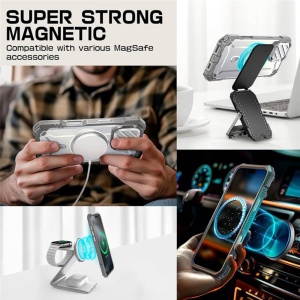 Husa pentru iPhone 16 Pro - Supcase Unicorn Beetle XT MagSafe - White - Img 4