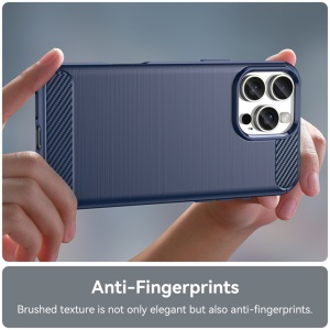 Husa pentru iPhone 16 Pro - Techsuit Carbon Silicone - Blue - Img 3