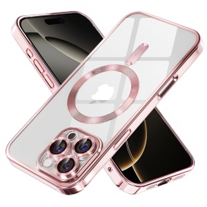 Husa pentru iPhone 16 Pro - Techsuit Luxury Crystal MagSafe - Pink