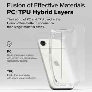 Husa pentru iPhone 16e - Ringke Fusion - Matte Clear - Img 3