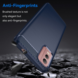 Husa pentru Nokia C32 - Techsuit Carbon Silicone - Blue - Img 5