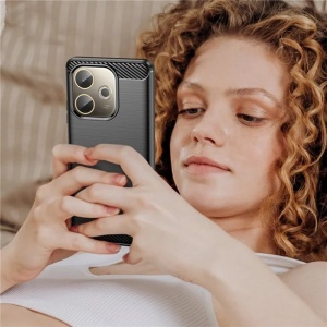 Husa pentru Oppo A5 Pro 4G / A5 Pro 5G - Techsuit Carbon Silicone - Black - Img 6