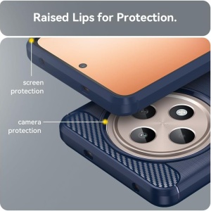 Husa pentru Oppo Reno12 F 4G / Reno12 F 5G / Reno12Â FS - Techsuit Carbon Silicone - Blue - Img 8