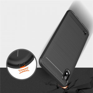 Husa pentru Samsung Galaxy A10 / M10 - Techsuit Carbon Silicone - Black - Img 3