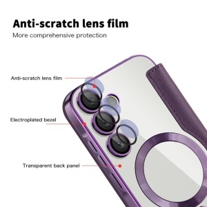 Husa pentru Samsung Galaxy A35 5G - Techsuit SmartMag Book Case - Purple - Img 3