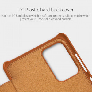 Husa pentru Samsung Galaxy A72 4G / A72 5G - Nillkin QIN Leather Case - Brown - Img 5