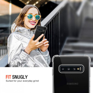 Husa pentru Samsung Galaxy S10 - Techsuit Shockproof Clear Silicone - Clear - Img 2