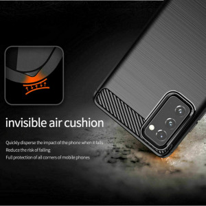 Husa pentru Samsung Galaxy S20 FE 4G / S20 FE 5G - Techsuit Carbon Silicone - Black - Img 3