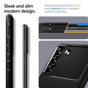 Husa pentru Samsung Galaxy S21 FE 5G - Spigen Rugged Armor - Black - Img 6