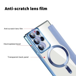 Husa pentru Samsung Galaxy S22 Ultra 5G - Techsuit SmartMag Book Case - Light Blue - Img 4