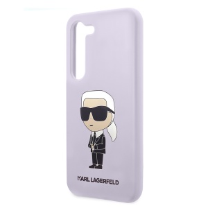 Husa pentru Samsung Galaxy S23 Plus - Karl Lagerfeld Silicone (KLHCS23MSNIKBCU) - Purple Ikonik - Img 5